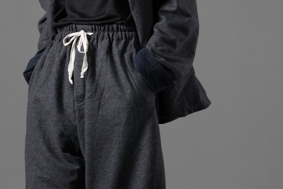 画像をギャラリービューアに読み込む, YUTA MATSUOKA baggy pants /compressed wool jersey (dark gray)