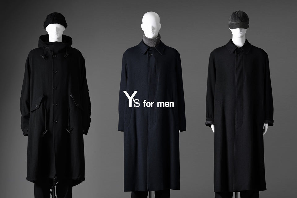 Load image into Gallery viewer, Y&#39;s for men MODS COAT WITH TOGGLE BUTTON / WOOL NYLON FLANNEL (BLACK)