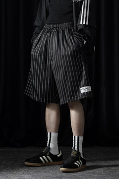 画像をギャラリービューアに読み込む, Y-3 Yohji Yamamoto ELITE 5 MESH PINSTRIPE SHORTS (BLACK)