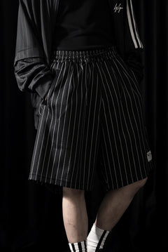 画像をギャラリービューアに読み込む, Y-3 Yohji Yamamoto ELITE 5 MESH PINSTRIPE SHORTS (BLACK)