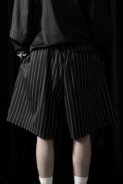画像をギャラリービューアに読み込む, Y-3 Yohji Yamamoto ELITE 5 MESH PINSTRIPE SHORTS (BLACK)