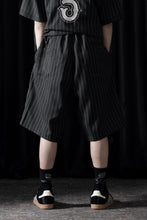 Load image into Gallery viewer, Y-3 Yohji Yamamoto PINSTRIPE SPORT UNIFORM SHORT TROUSERS (BLACK)