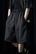 Load image into Gallery viewer, Y-3 Yohji Yamamoto PINSTRIPE SPORT UNIFORM SHORT TROUSERS (BLACK)