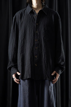 画像をギャラリービューアに読み込む, YUTA MATSUOKA classic shirt / shirring lawn (black)