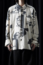 画像をギャラリービューアに読み込む, YUTA MATSUOKA classic shirt / antique wagon print (ecru/print)