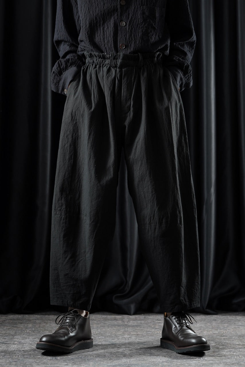 画像をギャラリービューアに読み込む, YUTA MATSUOKA circle pants / sheeting dyed plain weaven (black)