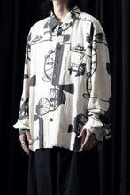 画像をギャラリービューアに読み込む, YUTA MATSUOKA classic shirt / antique wagon print (ecru/print)