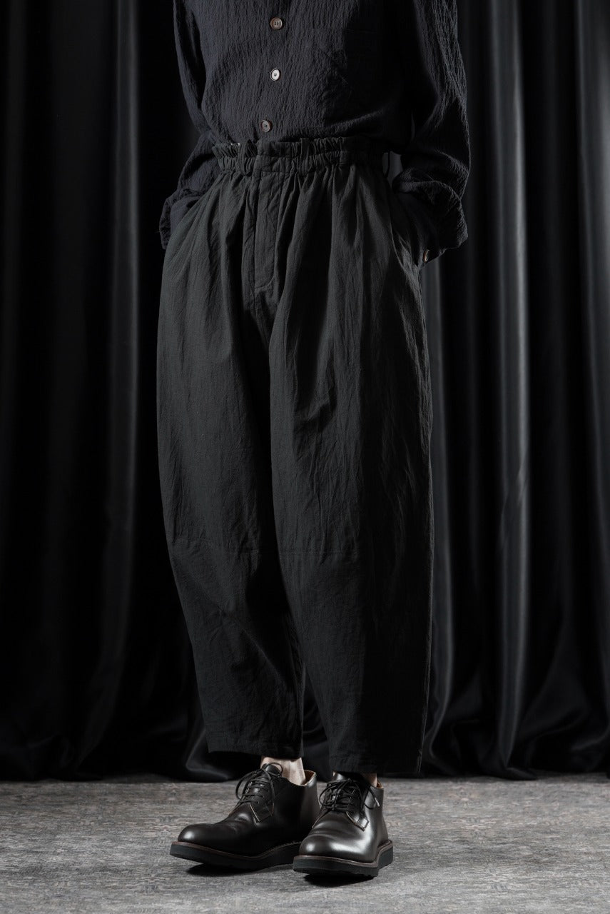 画像をギャラリービューアに読み込む, YUTA MATSUOKA circle pants / sheeting dyed plain weaven (black)