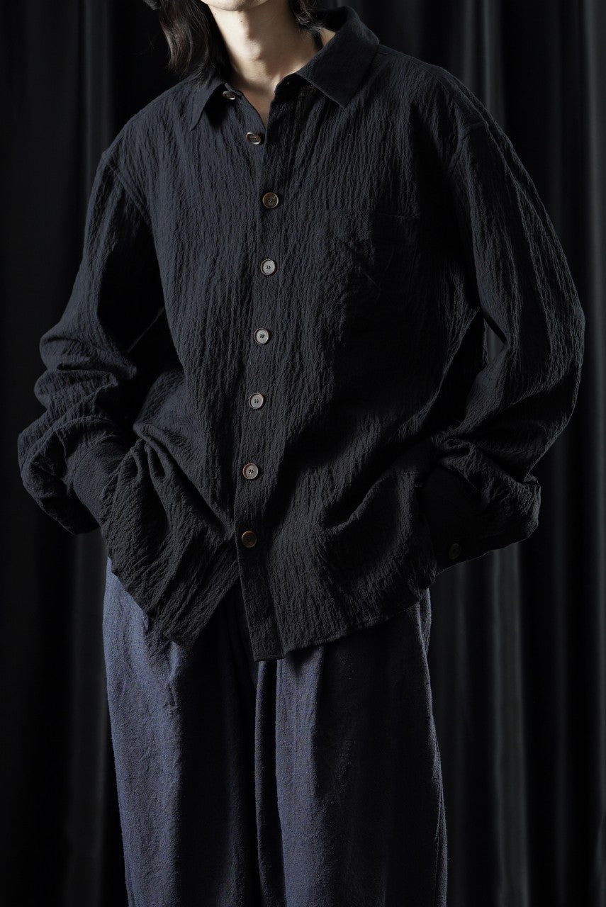 画像をギャラリービューアに読み込む, YUTA MATSUOKA classic shirt / shirring lawn (black)