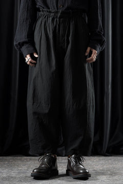 画像をギャラリービューアに読み込む, YUTA MATSUOKA circle pants / sheeting dyed plain weaven (black)