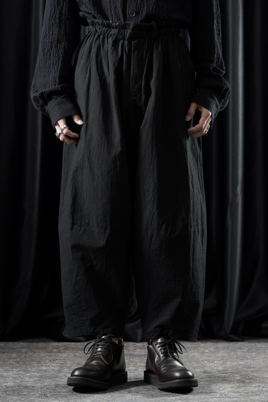画像をギャラリービューアに読み込む, YUTA MATSUOKA circle pants / sheeting dyed plain weaven (black)