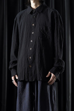 画像をギャラリービューアに読み込む, YUTA MATSUOKA classic shirt / shirring lawn (black)