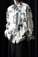 画像をギャラリービューアに読み込む, YUTA MATSUOKA classic shirt / antique wagon print (ecru/print)