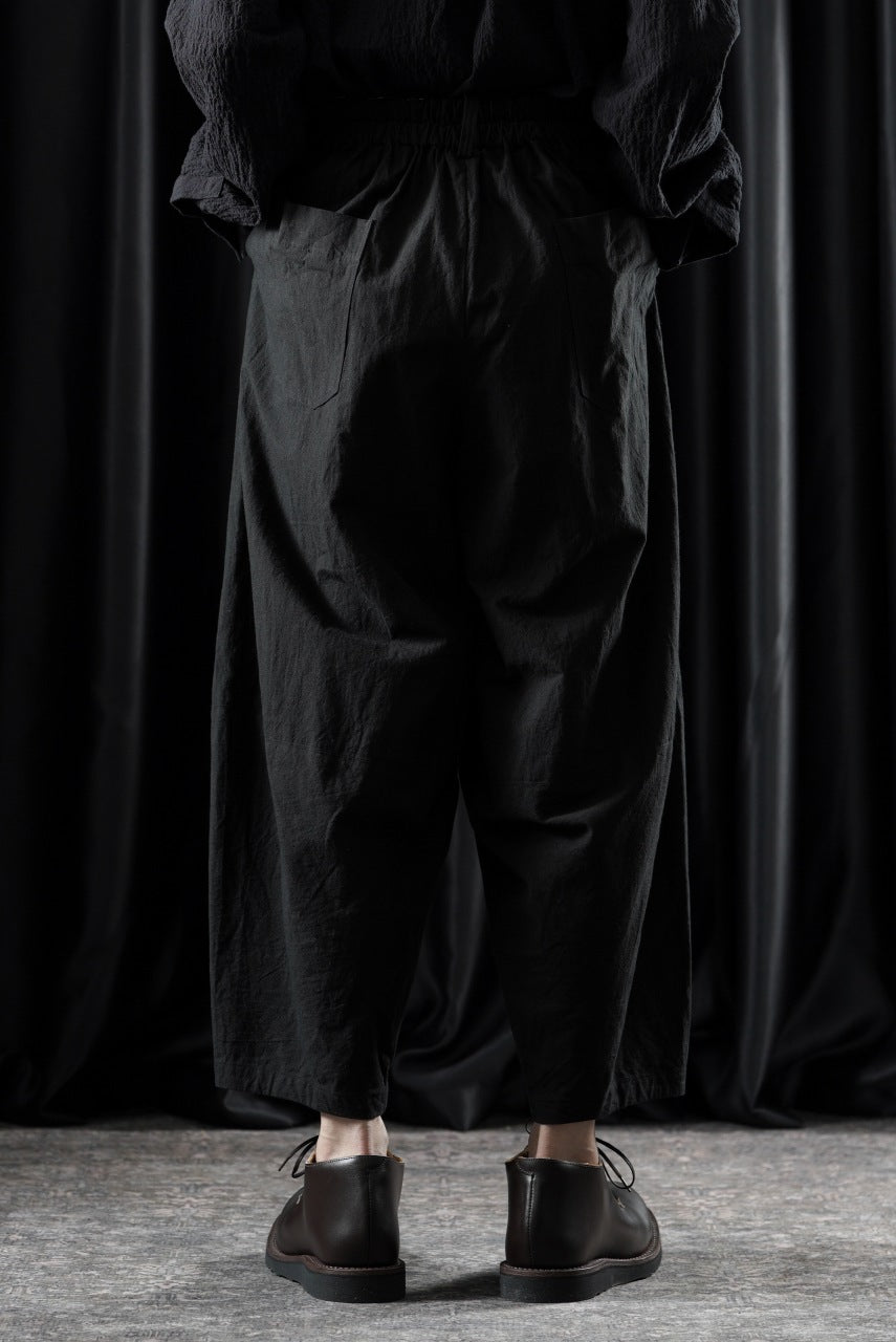 画像をギャラリービューアに読み込む, YUTA MATSUOKA circle pants / sheeting dyed plain weaven (black)