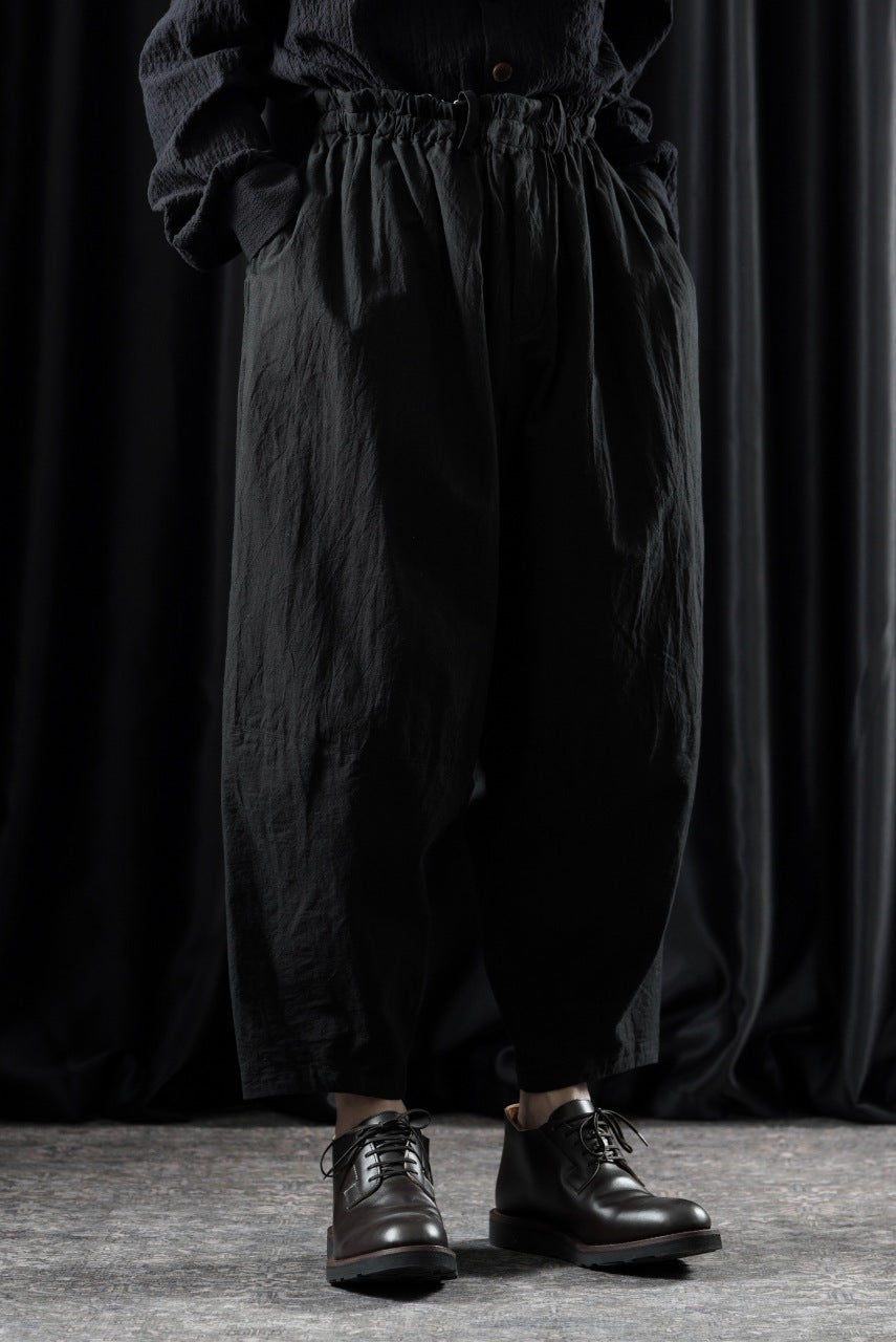 画像をギャラリービューアに読み込む, YUTA MATSUOKA circle pants / sheeting dyed plain weaven (black)