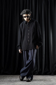 画像をギャラリービューアに読み込む, YUTA MATSUOKA classic shirt / shirring lawn (black)