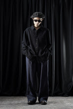 画像をギャラリービューアに読み込む, YUTA MATSUOKA straight pants / raw silk &amp; indigo linen broad (navy)