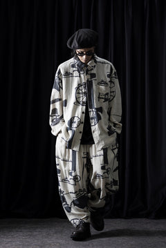 画像をギャラリービューアに読み込む, YUTA MATSUOKA classic shirt / antique wagon print (ecru/print)