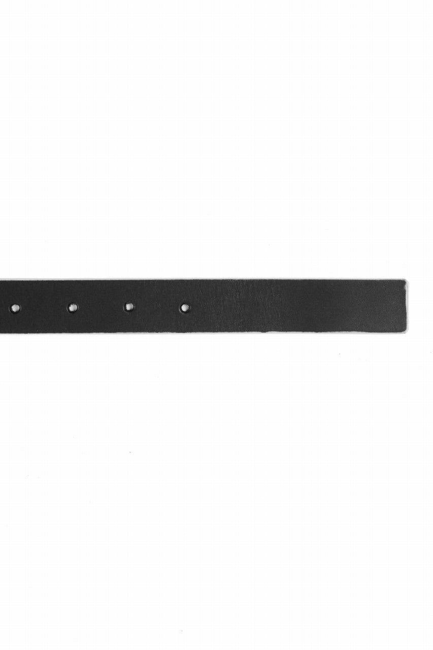 画像をギャラリービューアに読み込む, Y&#39;s THICK SEMI GLOSS LEATHER BELT 25mm (BLACK×WHITE)