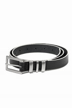画像をギャラリービューアに読み込む, Y&#39;s THICK SEMI GLOSS LEATHER BELT 25mm (BLACK×WHITE)