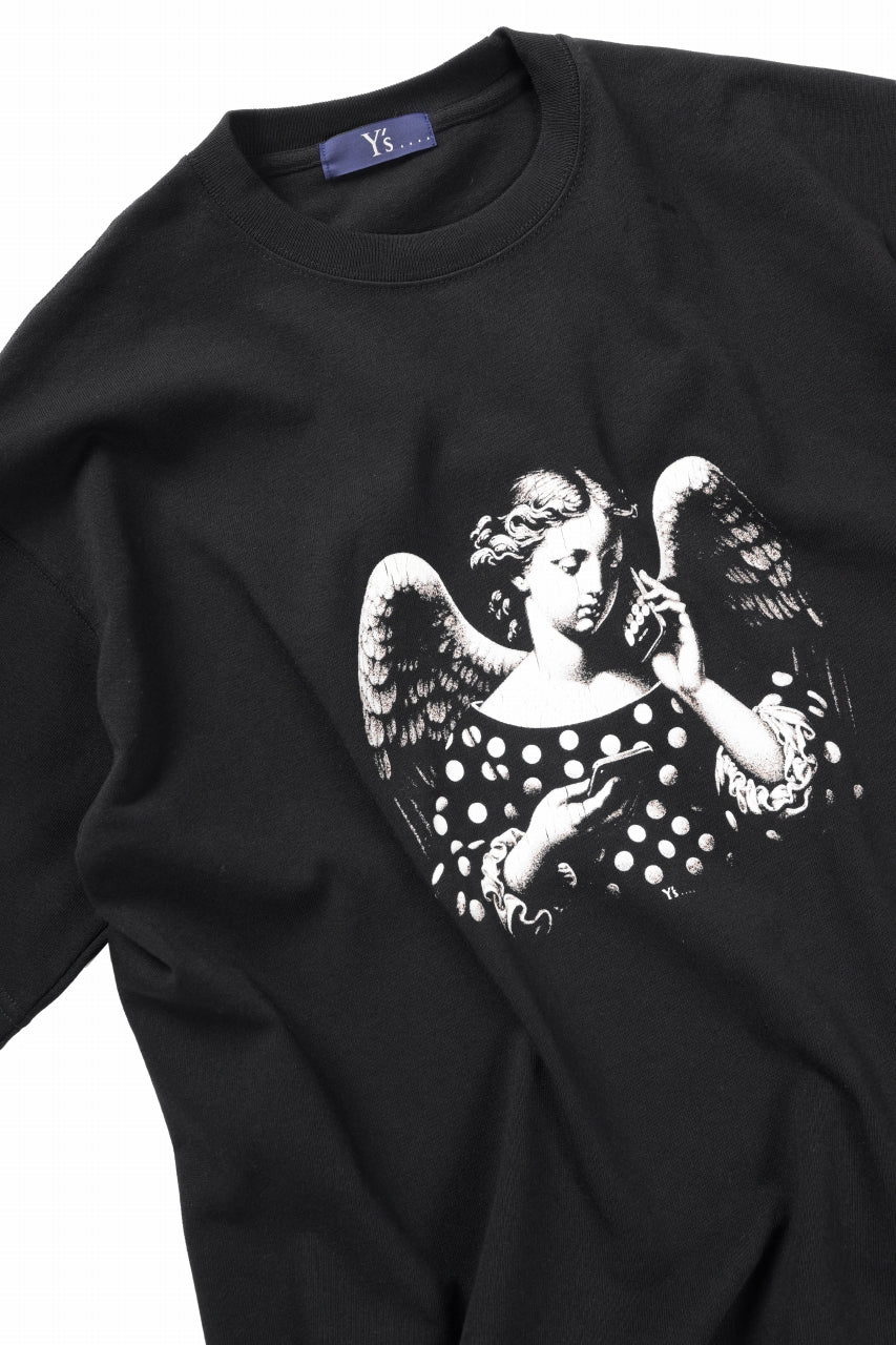 Y's.... ANGEL PRINT T SHIRT A (BLACK)