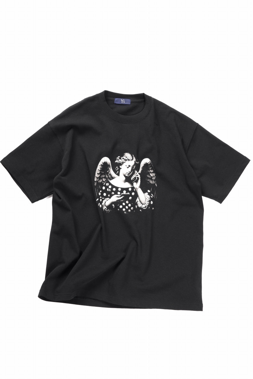 Y's.... ANGEL PRINT T SHIRT A (BLACK)