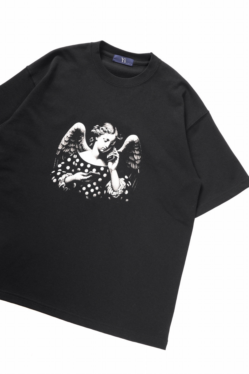 Y's.... ANGEL PRINT T SHIRT A (BLACK)