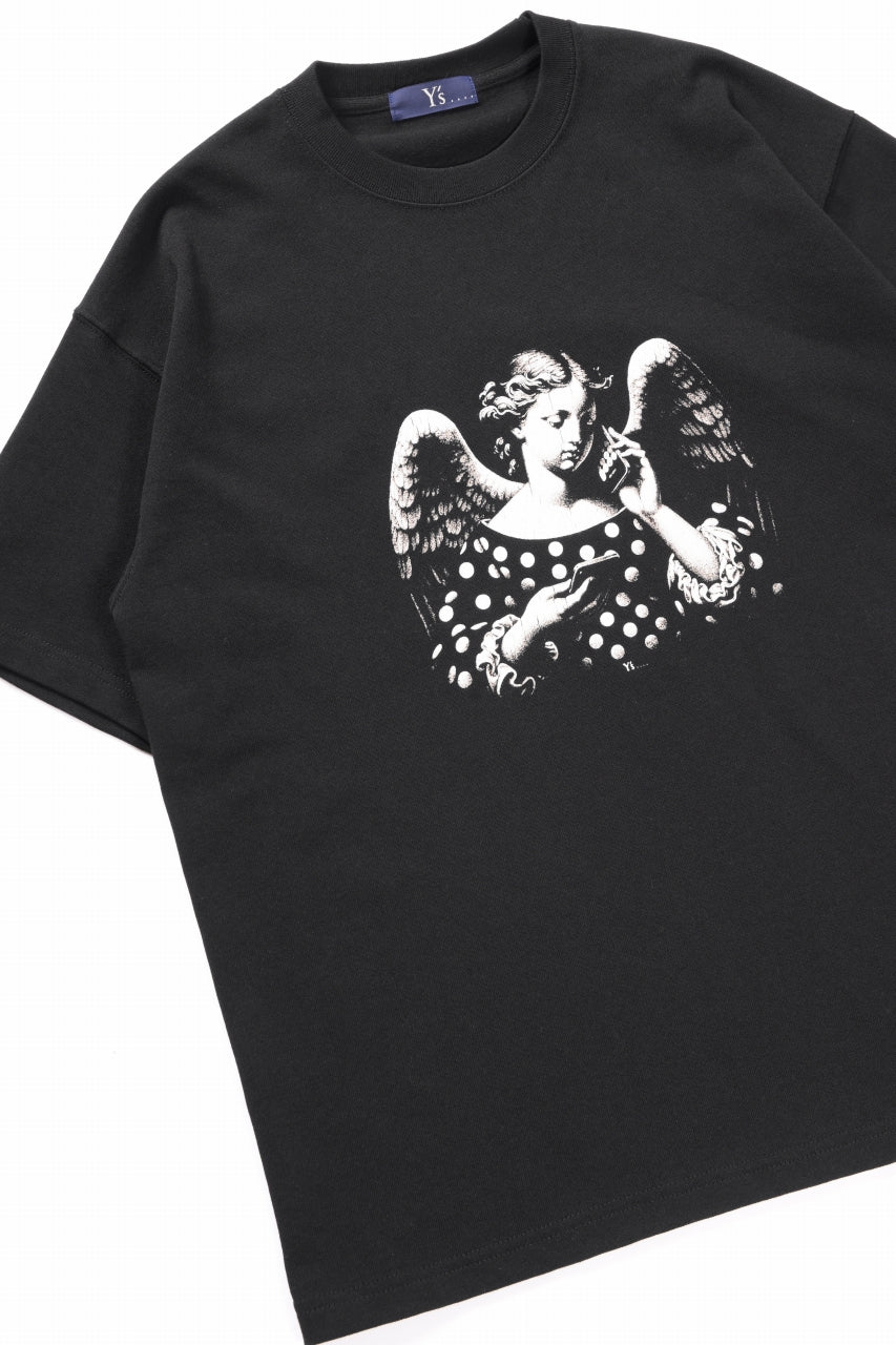 Y's.... ANGEL PRINT T SHIRT A (BLACK)