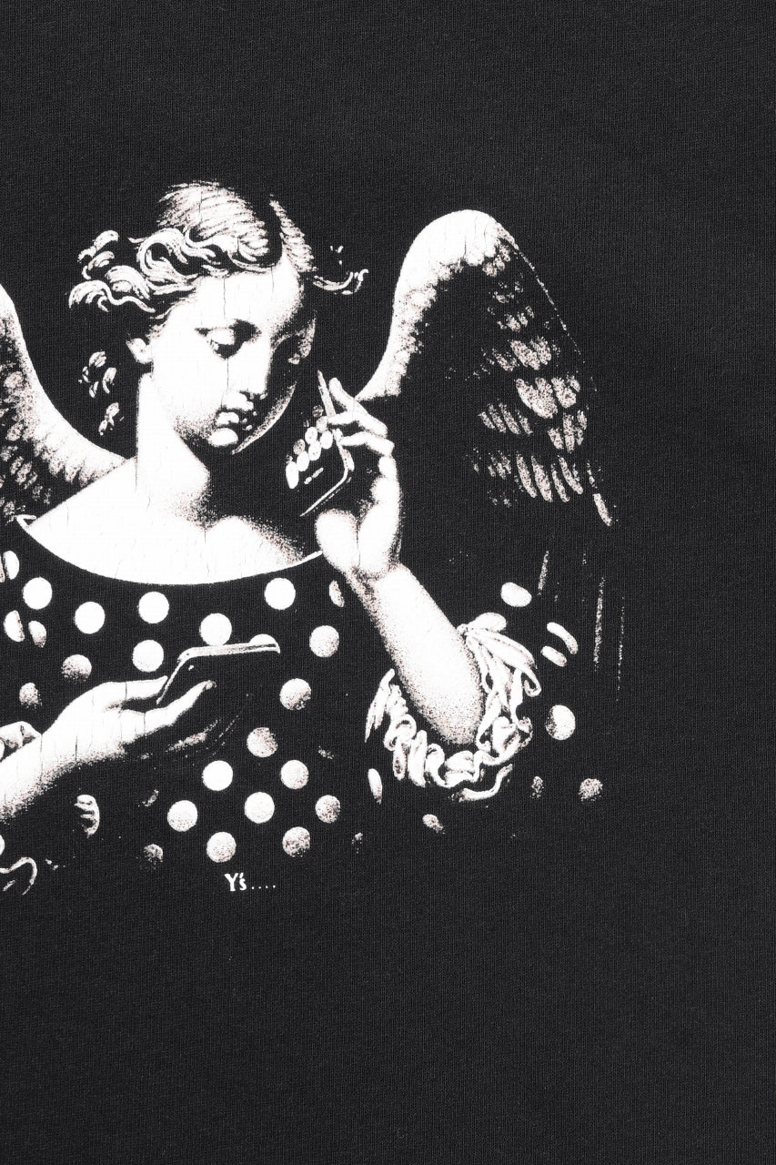 Y's.... ANGEL PRINT T SHIRT A (BLACK)