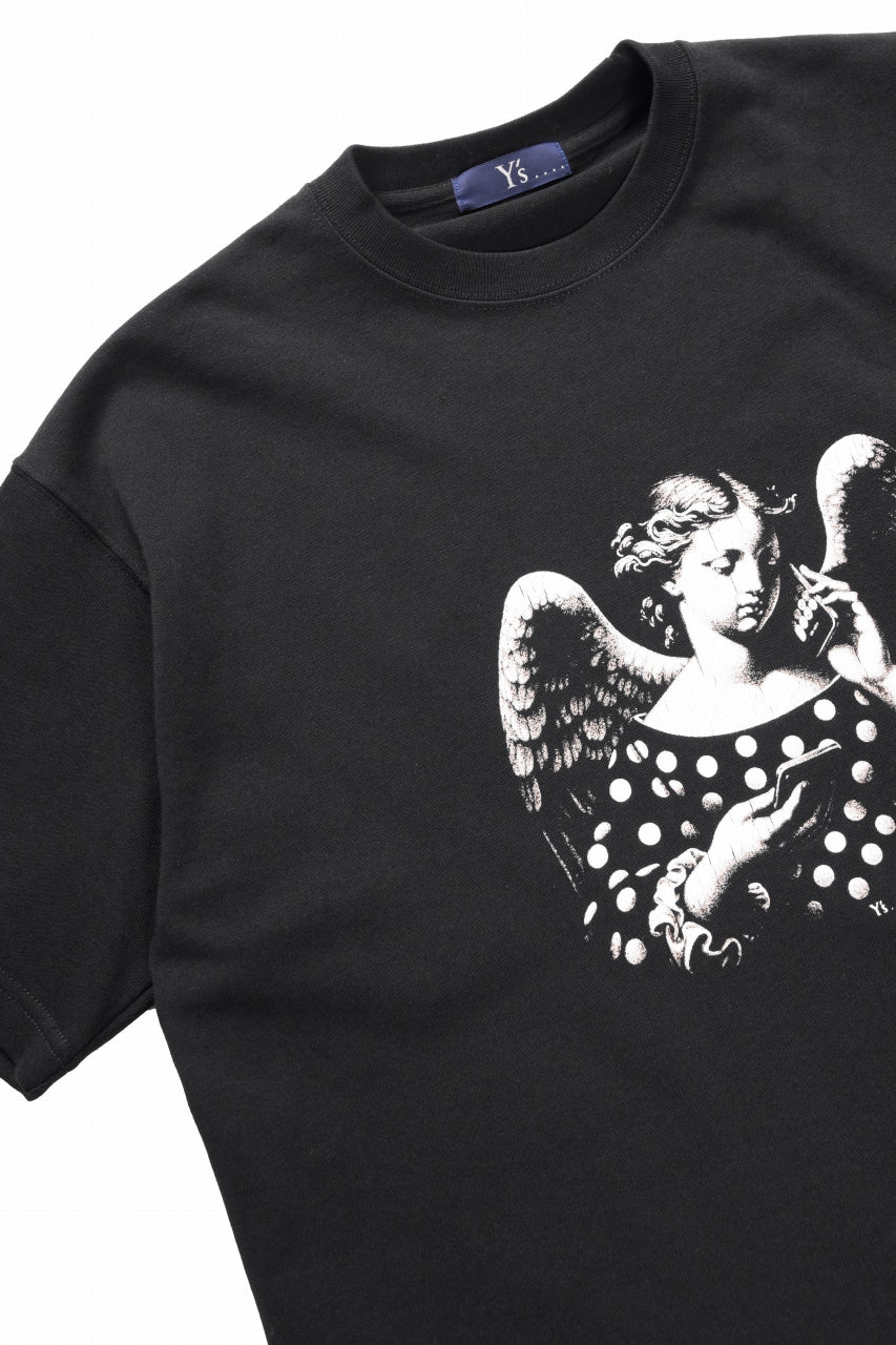 Y's.... ANGEL PRINT T SHIRT A (BLACK)