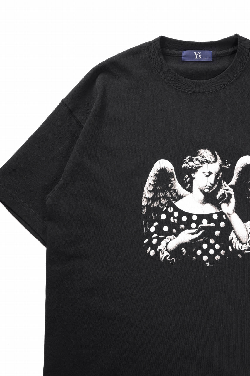 Y's.... ANGEL PRINT T SHIRT A (BLACK)