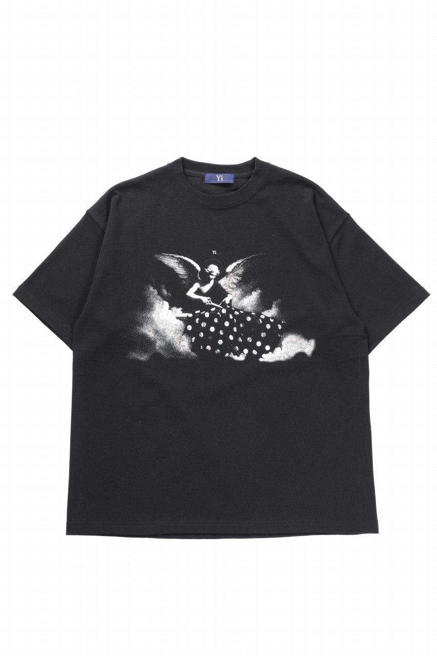 Y's.... ANGEL PRINT T SHIRT B (BLACK)