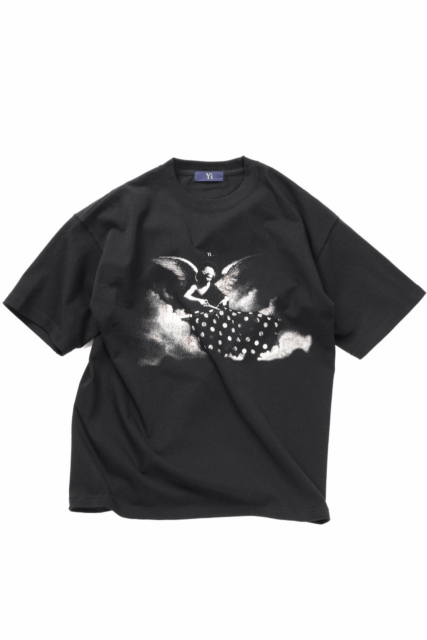 Y's.... ANGEL PRINT T SHIRT B (BLACK)