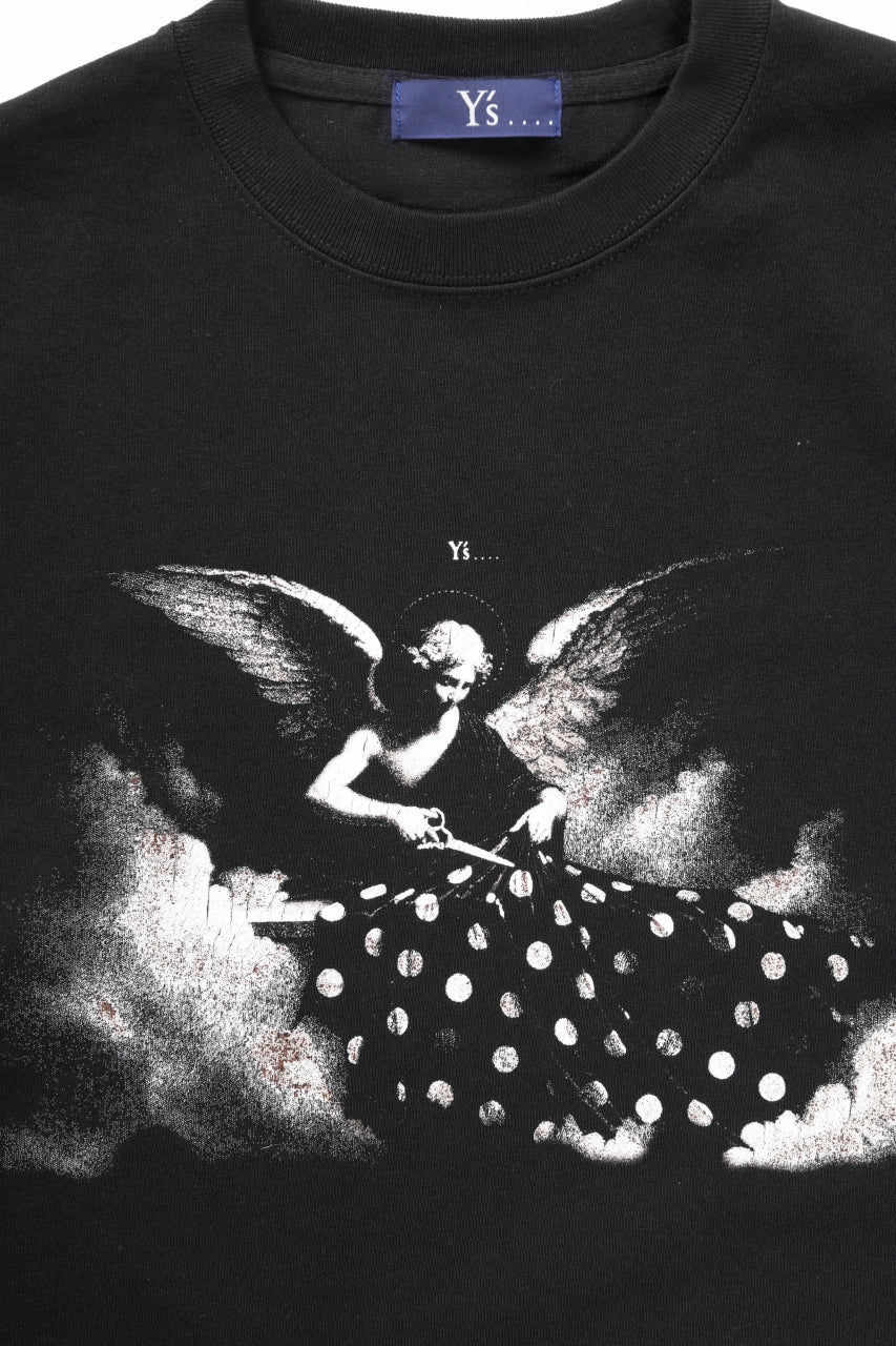 Y's.... ANGEL PRINT T SHIRT B (BLACK)