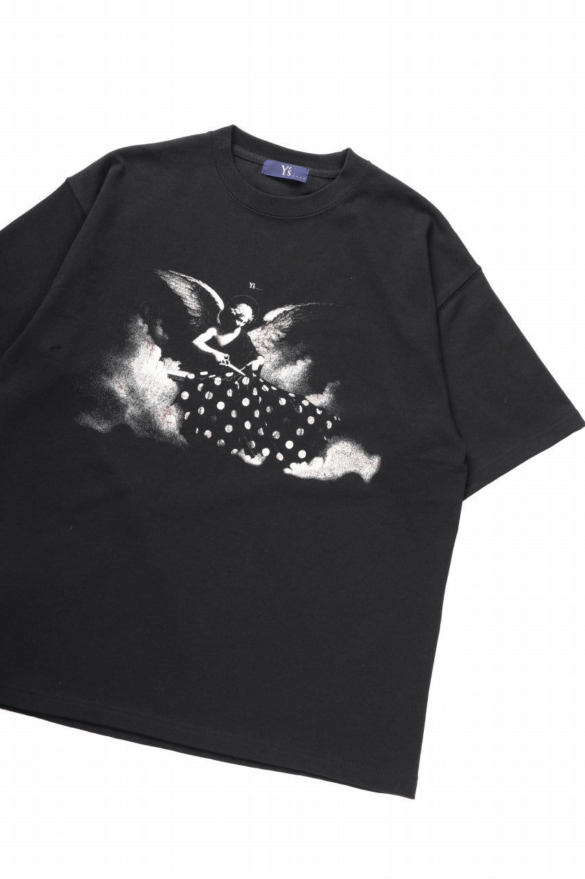 Y's.... ANGEL PRINT T SHIRT B (BLACK)