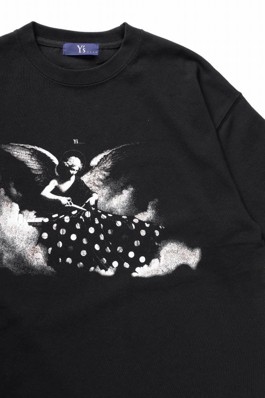 Y's.... ANGEL PRINT T SHIRT B (BLACK)