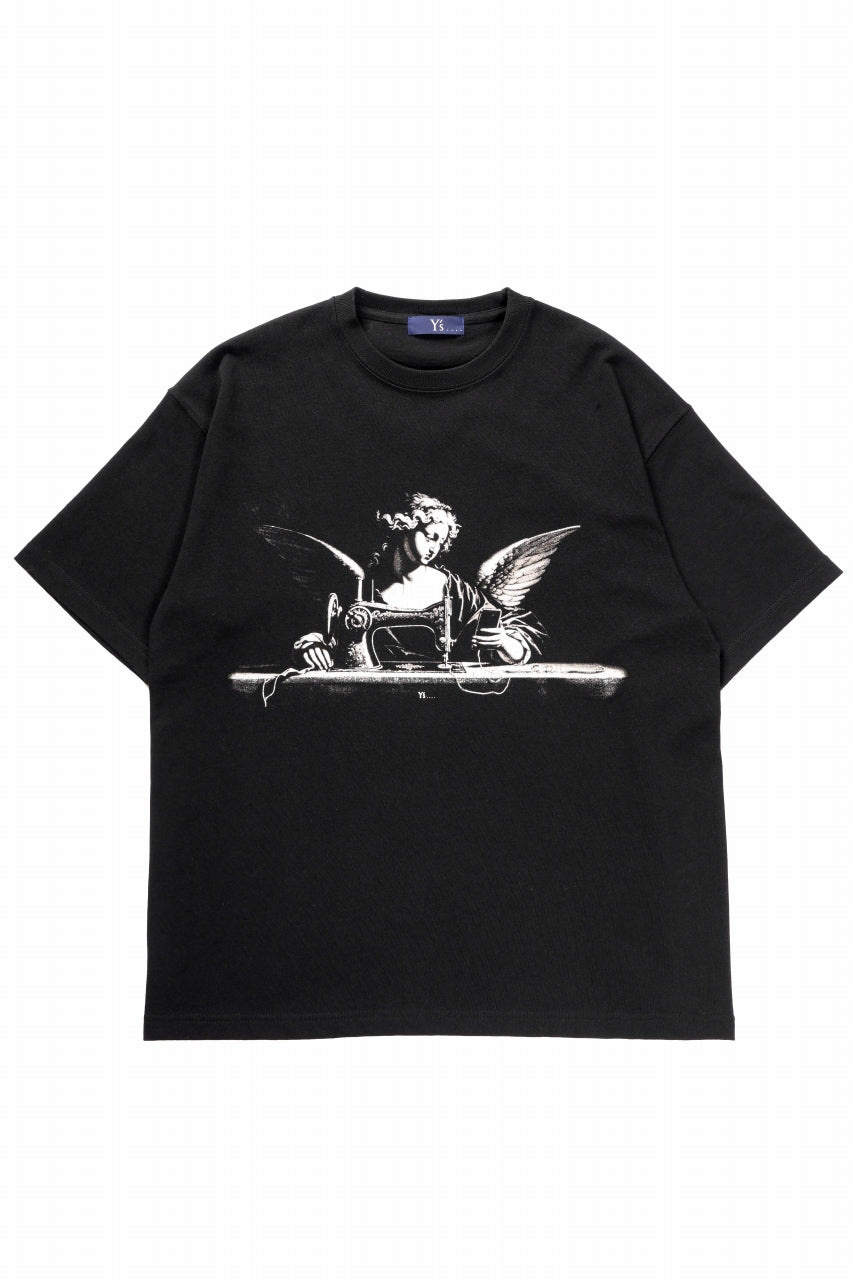 Y's.... ANGEL PRINT T SHIRT C (BLACK)