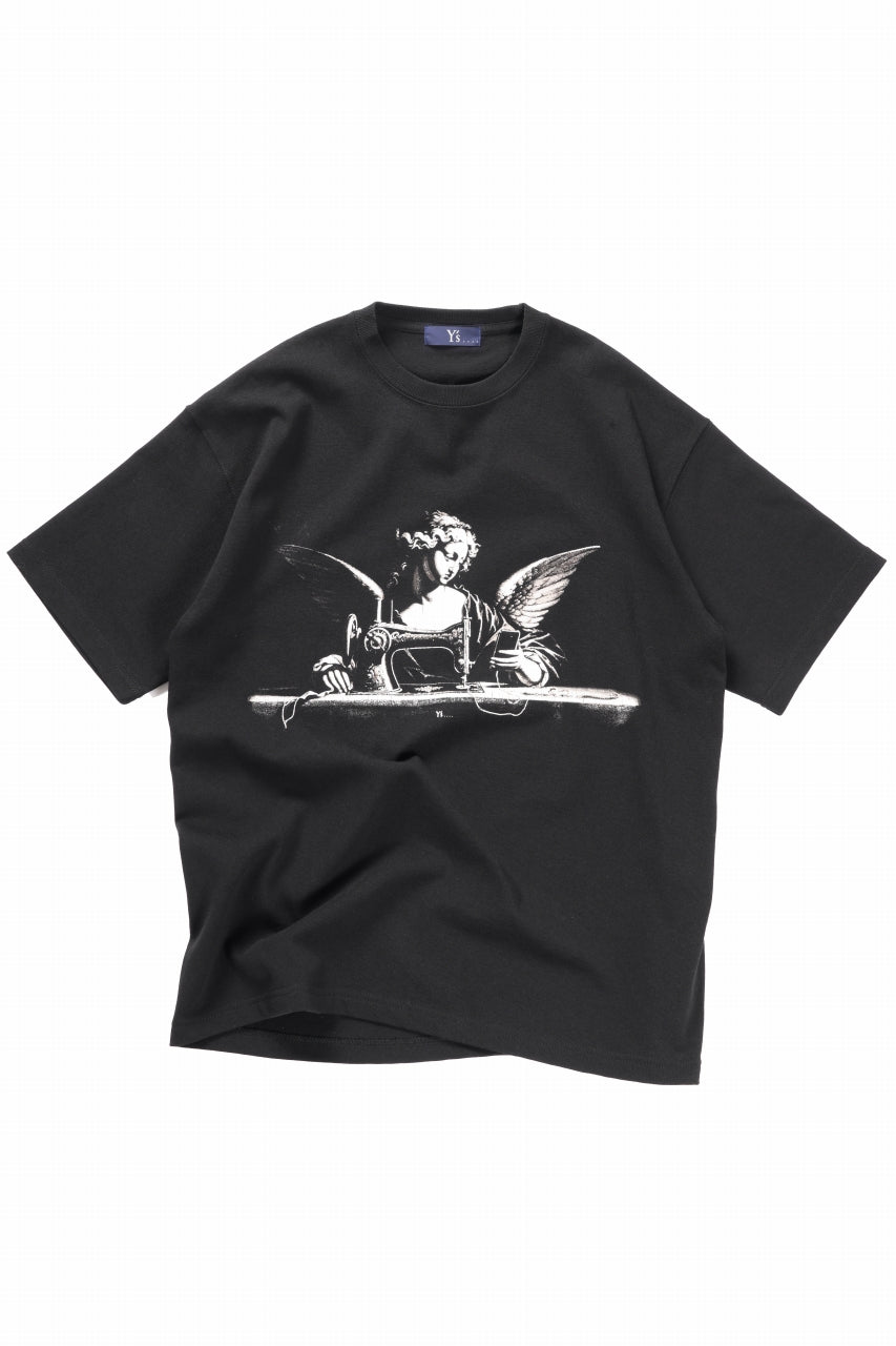 画像をギャラリービューアに読み込む, Y&#39;s.... ANGEL PRINT T SHIRT C (BLACK)