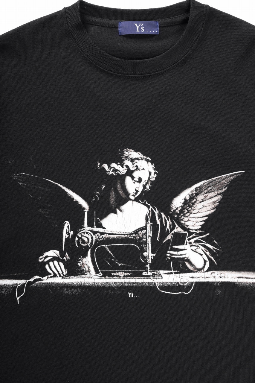 Y's.... ANGEL PRINT T SHIRT C (BLACK)