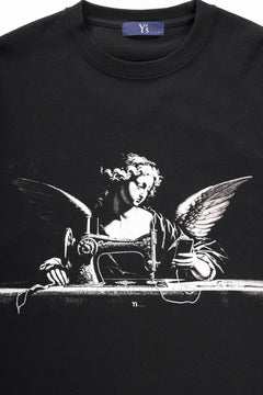 画像をギャラリービューアに読み込む, Y&#39;s.... ANGEL PRINT T SHIRT C (BLACK)