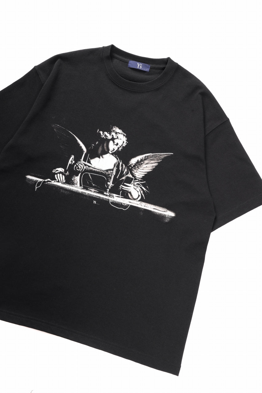 Y's.... ANGEL PRINT T SHIRT C (BLACK)