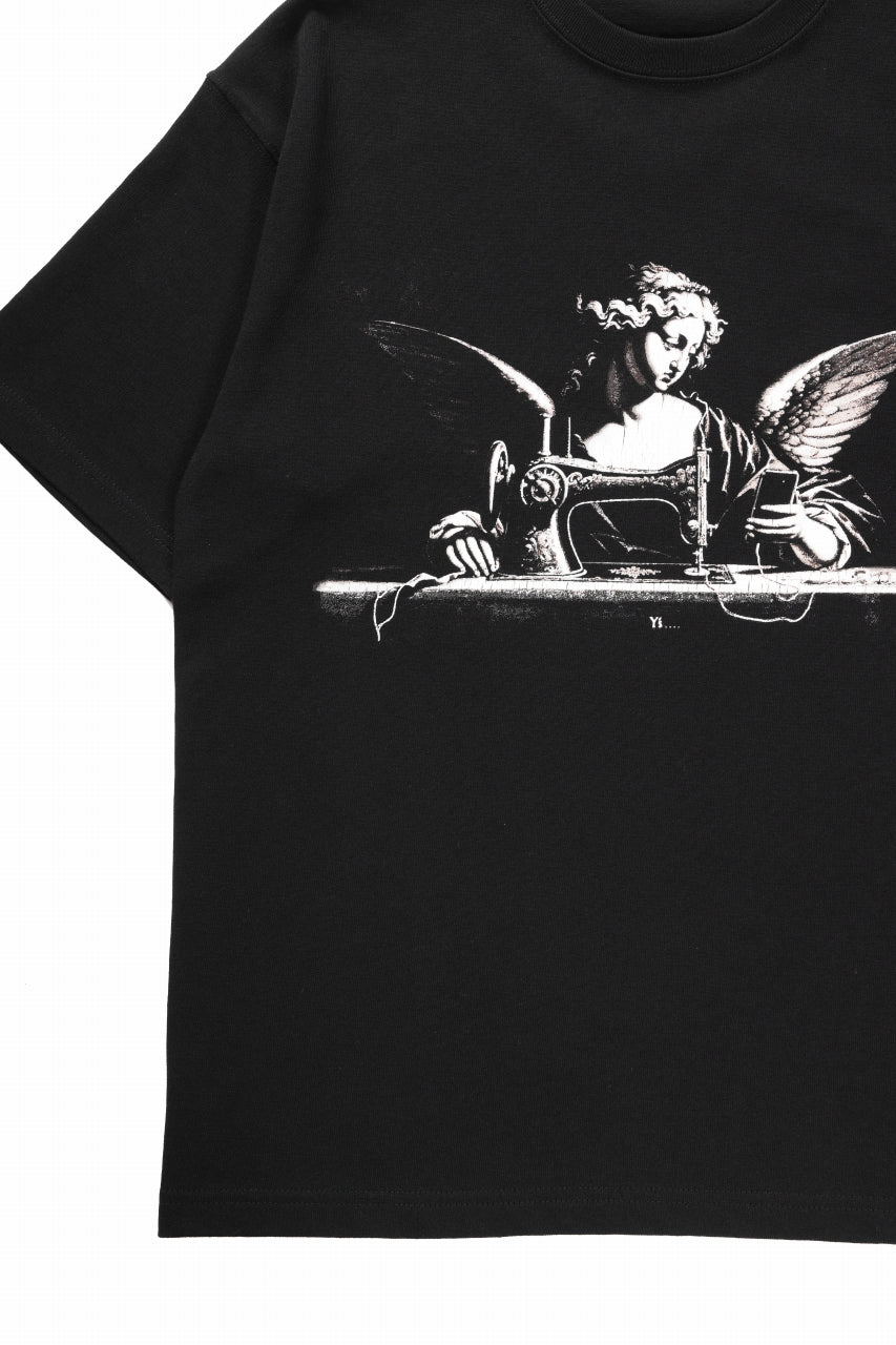 Y's.... ANGEL PRINT T SHIRT C (BLACK)