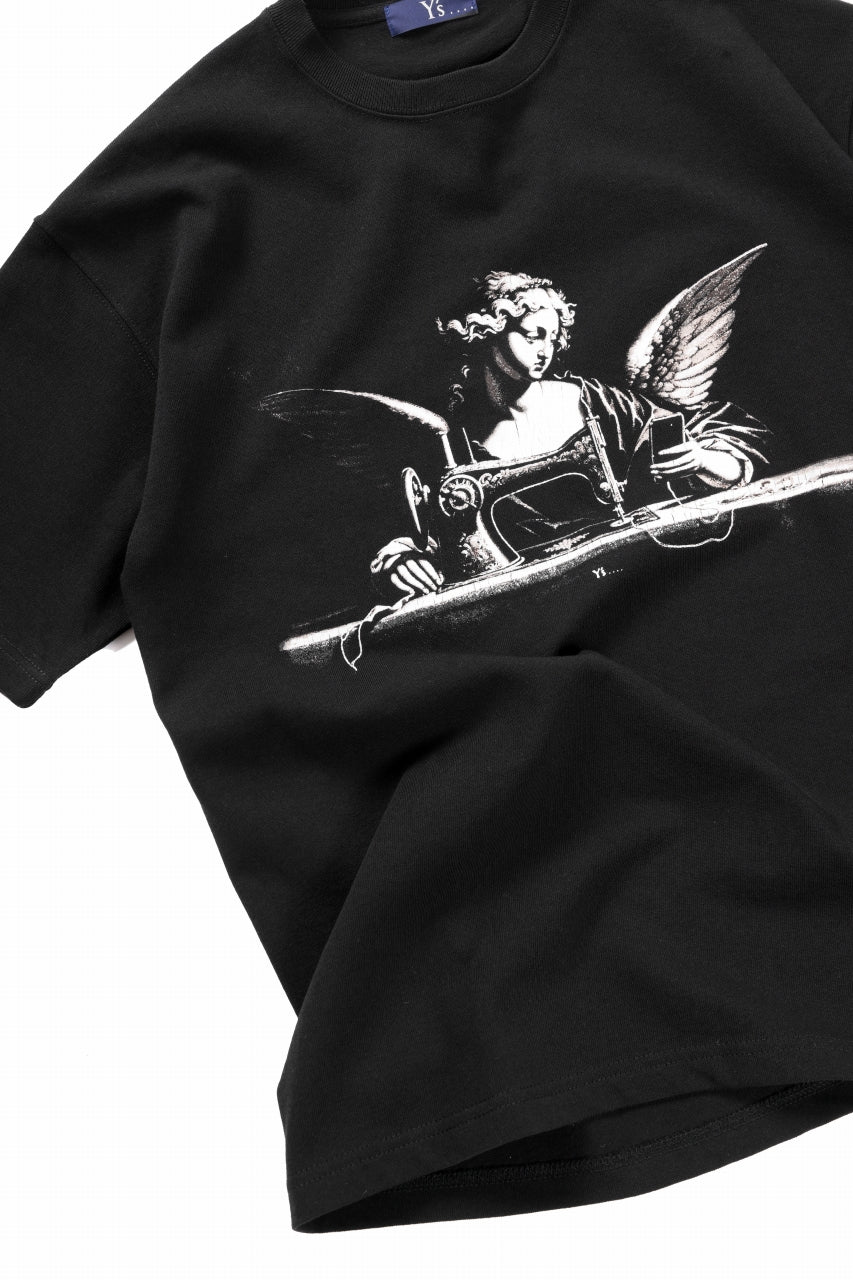 Y's.... ANGEL PRINT T SHIRT C (BLACK)