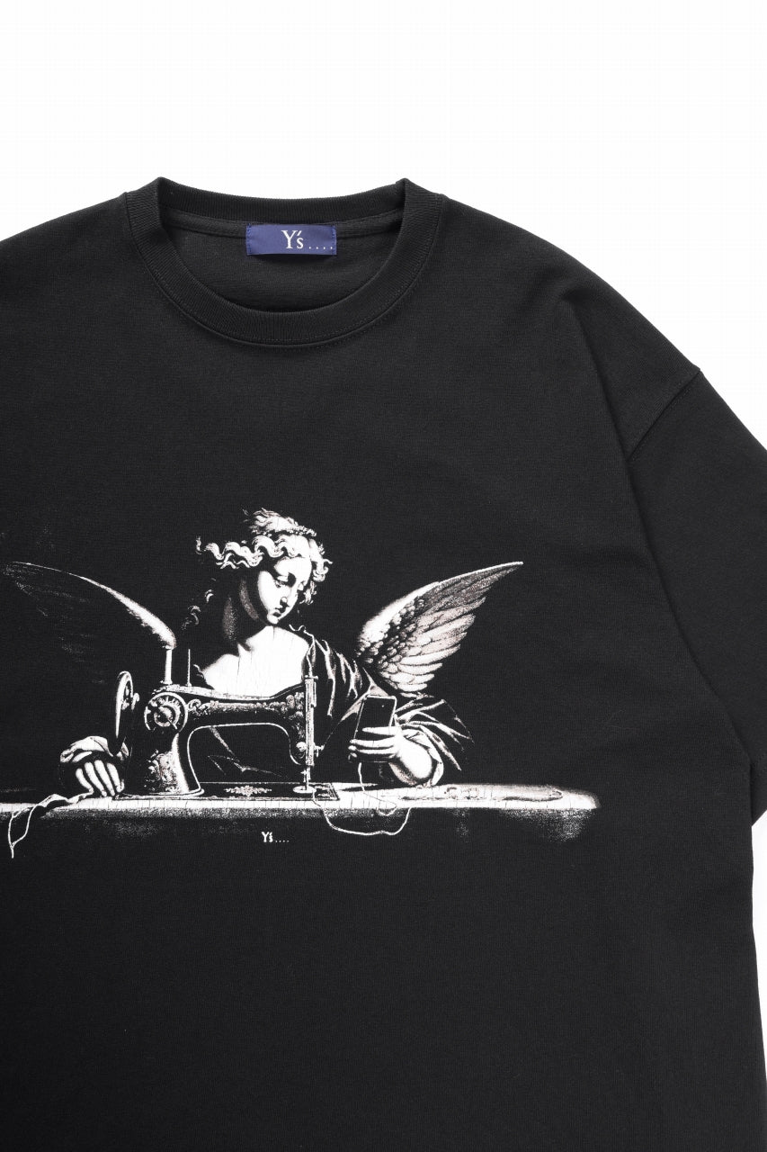 Y's.... ANGEL PRINT T SHIRT C (BLACK)