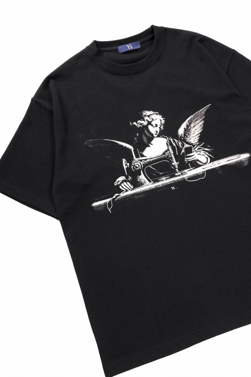 Y's.... ANGEL PRINT T SHIRT C (BLACK)