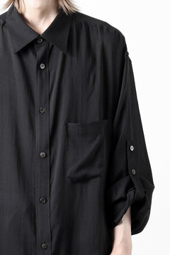 Load image into Gallery viewer, Y&#39;s for men BIG SHIRT / CELLULOSE LAWN (BLACK)