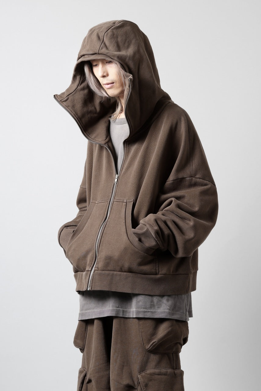 entire studios FULL ZIP SWEAT PARKA (BRUNETTE)