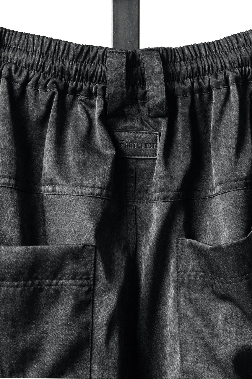 A.F ARTEFACT ABSTRACT CARGO TUCK WIDE PANTS / UNEVEN TEXTURE