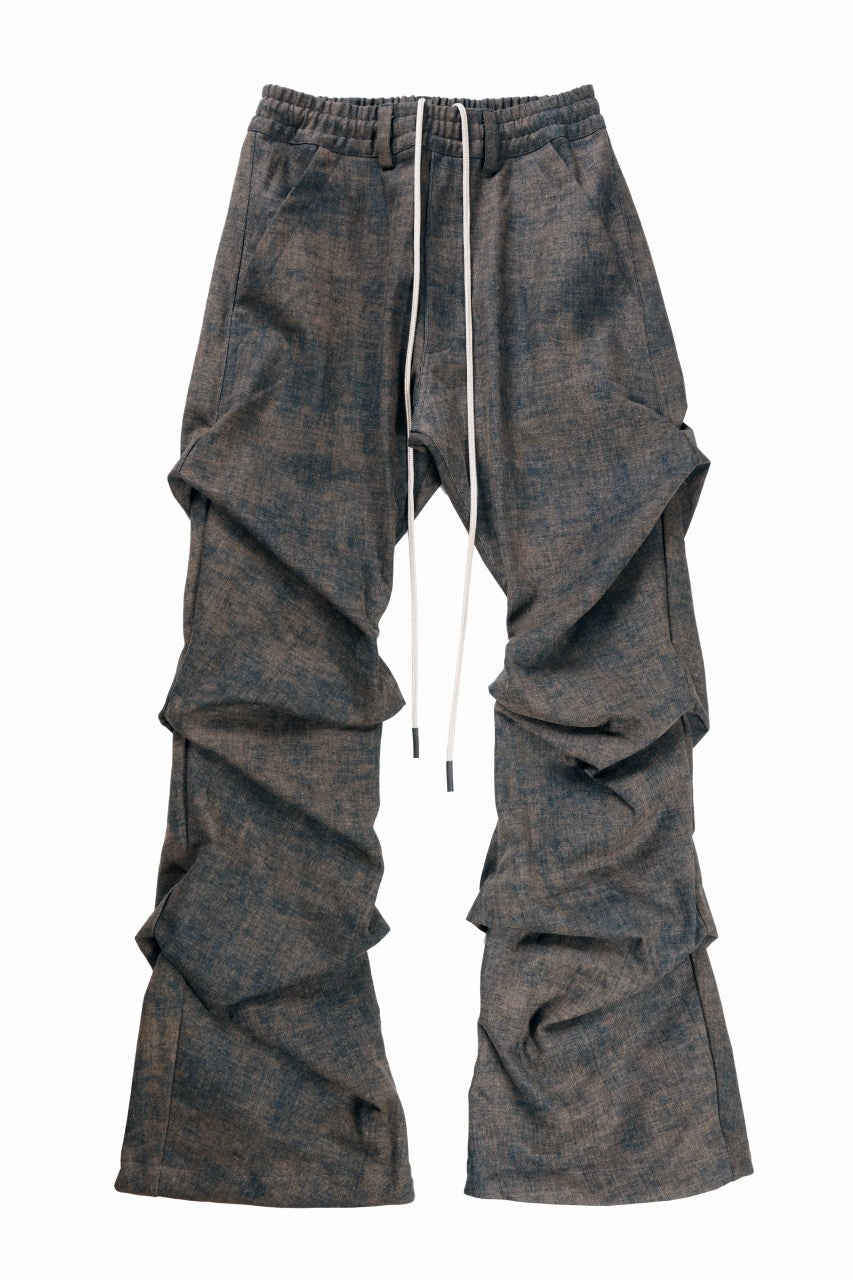 A.F ARTEFACT TUCKED DRAPE PANTS / BLENDED SHADES DENIM (D