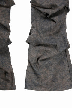 Load image into Gallery viewer, A.F ARTEFACT TUCKED DRAPE PANTS / BLENDED SHADES DENIM (D.VERDIGRIS)